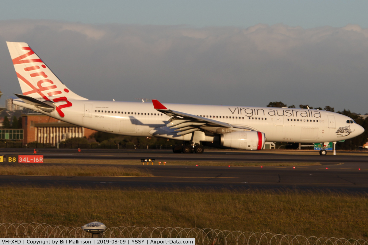 VH-XFD, 2012 Airbus A330-243 C/N 1306, in from PER