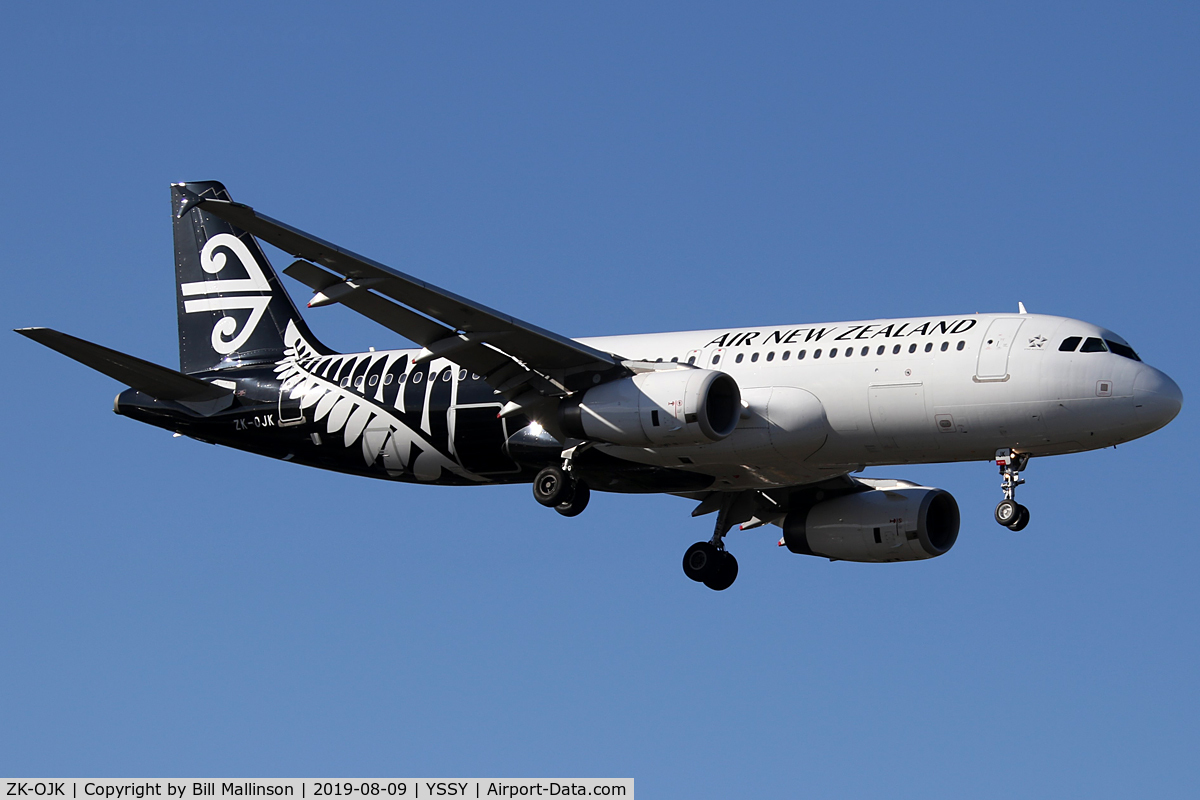 ZK-OJK, Airbus A320-232 C/N 2445, NZ845 from WLG