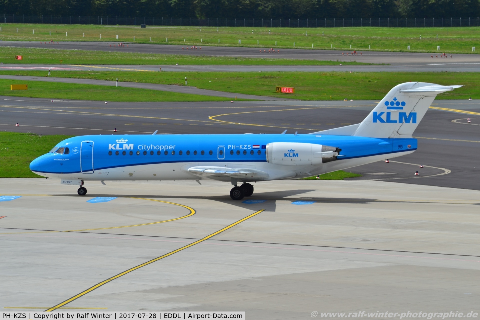 PH-KZS, 1995 Fokker F70 (F-28-0070) C/N 11540, Fokker 70 F28-0070 - WA KLC KLM Cityhopper - 11540 - PH-KZS - 28.07.2017 - DUS