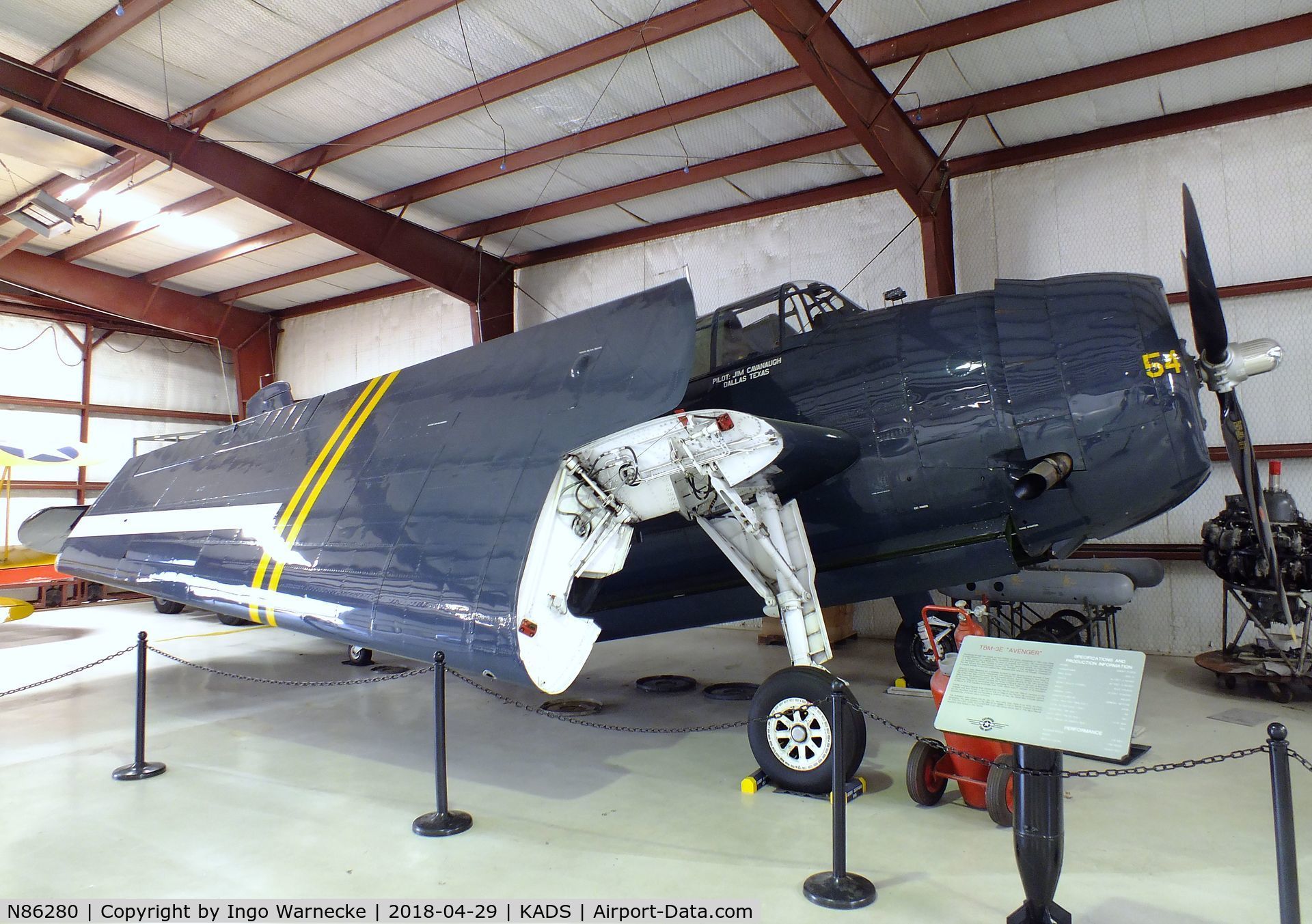 N86280, Grumman TBM-3E Avenger C/N 86280, Grumman (General Motors) TBM-3E Avenger at the Cavanaugh Flight Museum, Addison TX