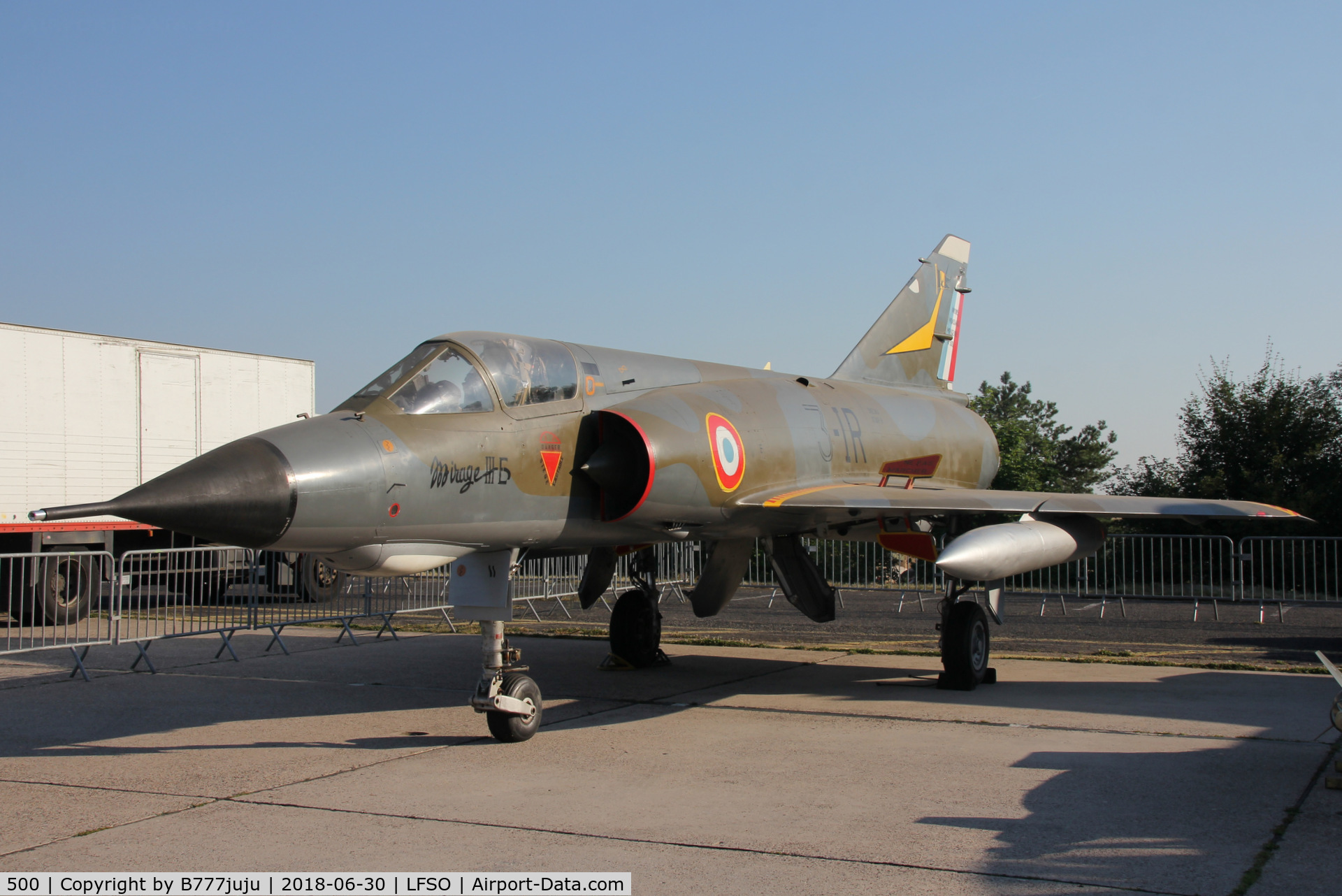 500, Dassault Mirage IIIE C/N 500, at Nancy Airshow
new code 3-IR