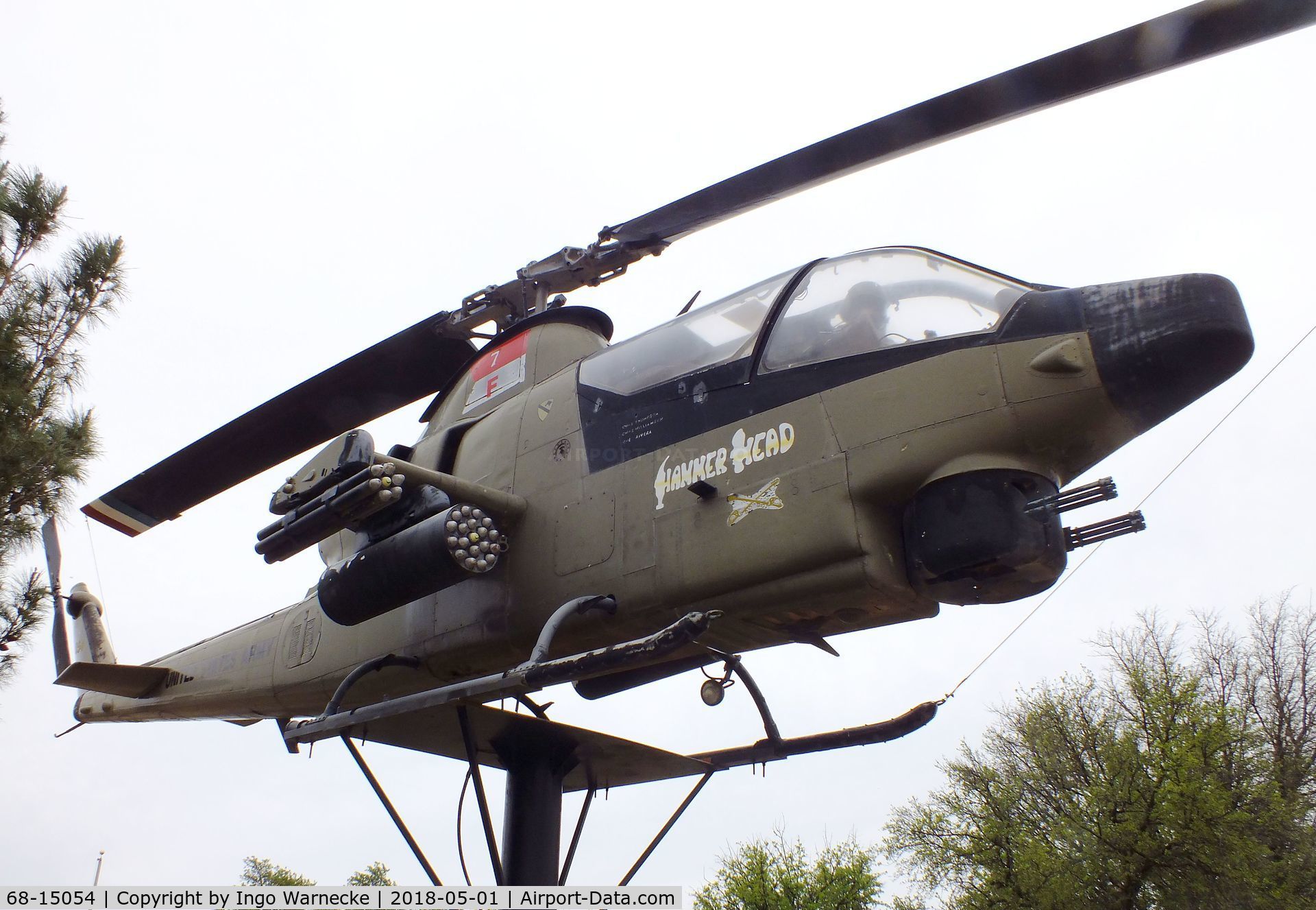 68-15054, 1968 Bell AH-1S Cobra C/N 20588, Bell AH-1S Cobra at the Vietnam Memorial, Big Spring TX