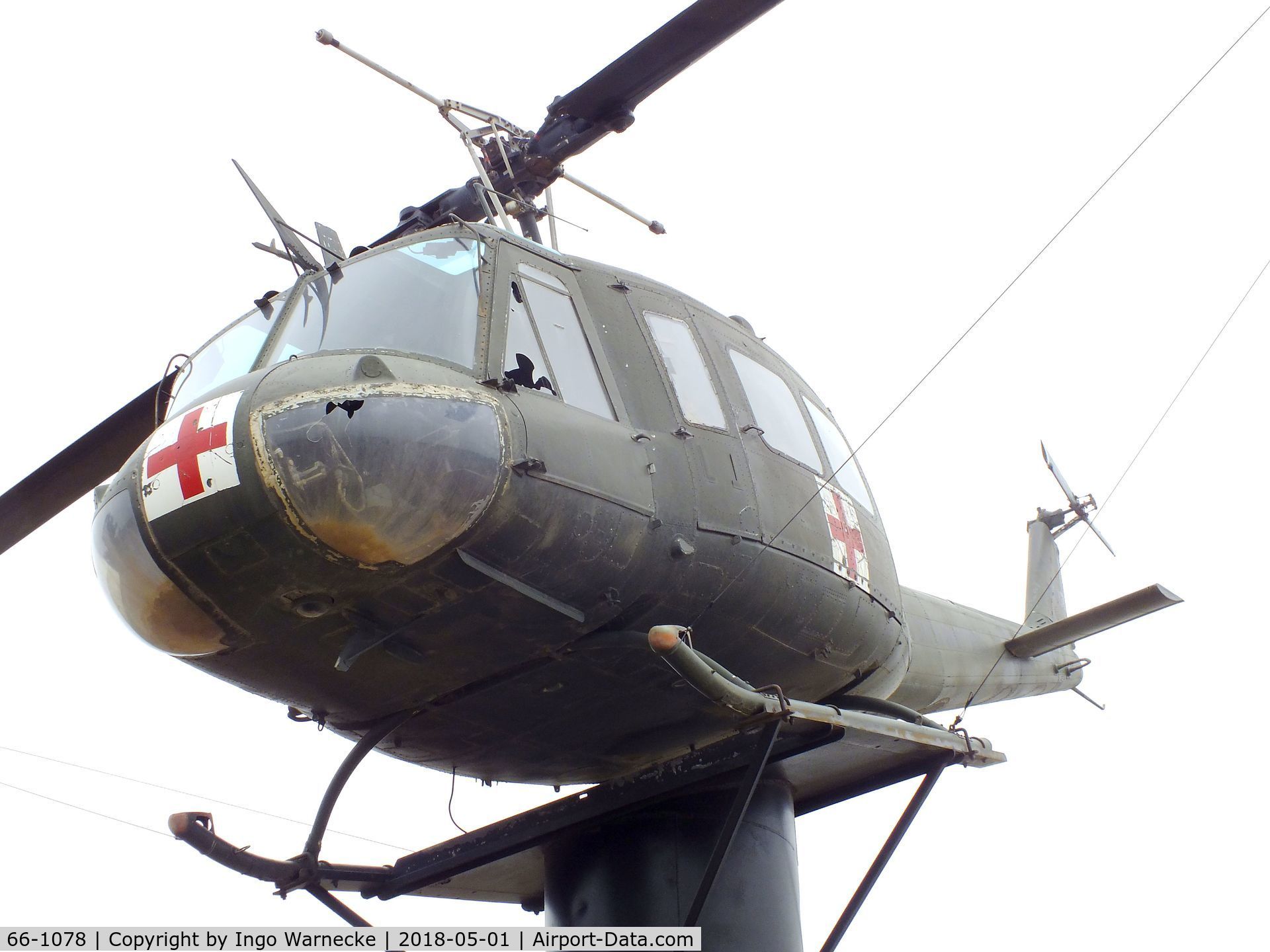 66-1078, 1966 Bell UH-1H Iroquois C/N 5561, Bell UH-1H Iroquois at the Vietnam Memorial, Big Spring TX