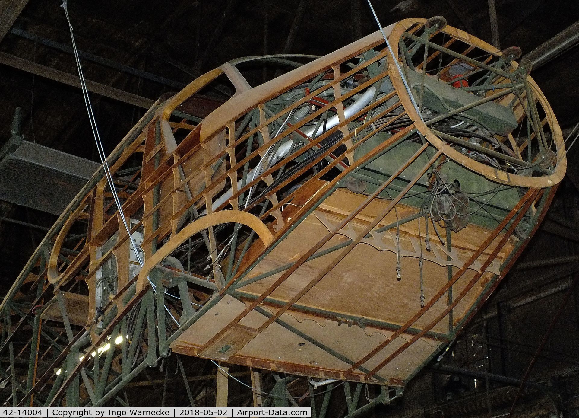 42-14004, 1943 Cessna UC-78 Bobcat C/N 2688, Cessna UC-78 Bobcat (fuselage minus skin and nose), possibly awaiting complete restoration, at the National WASP WW II Museum, Sweetwater TX