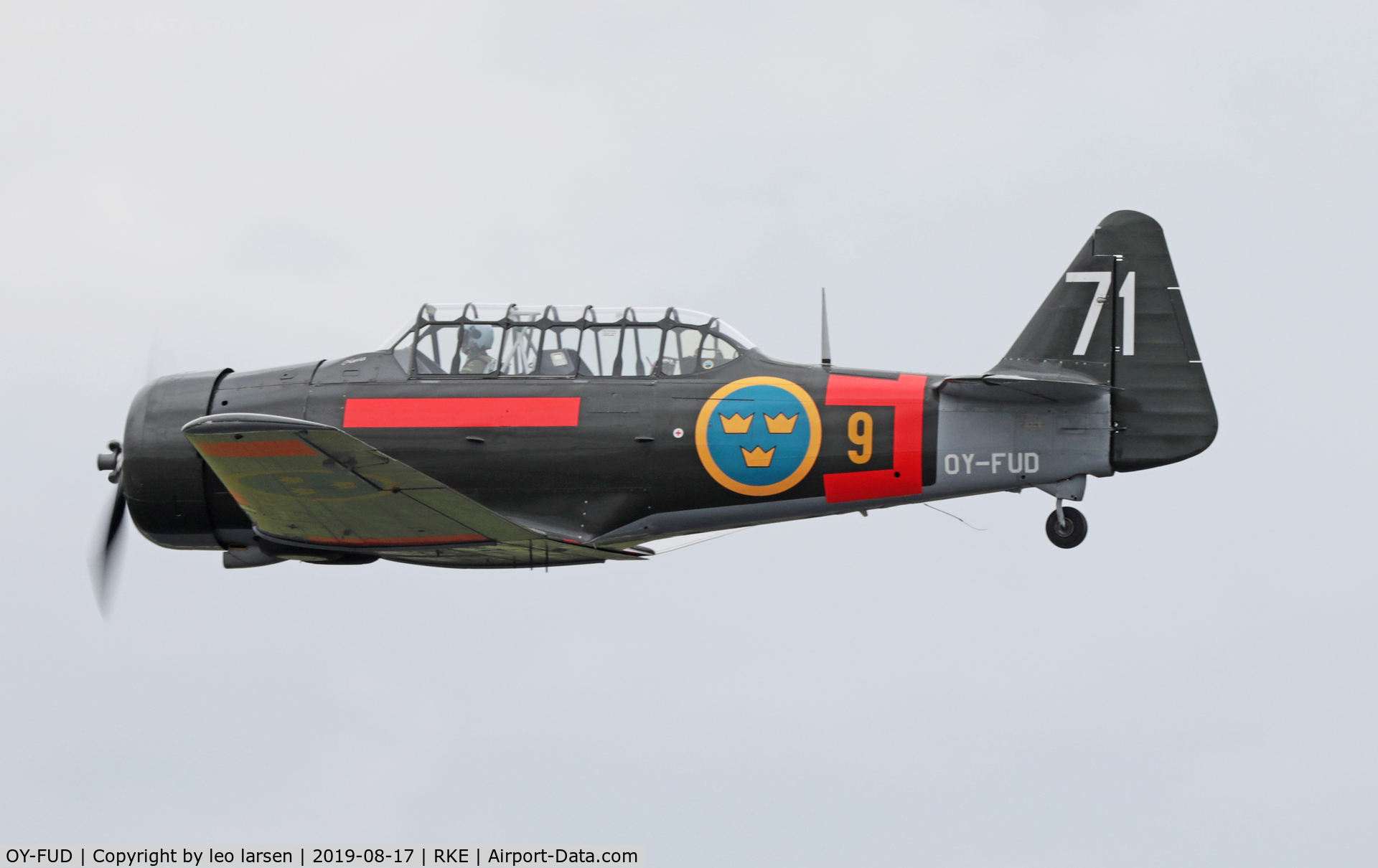 OY-FUD, 1942 Noorduyn AT-16 Harvard IIB C/N 14-486, Roskilde Air Show 17.8.2019