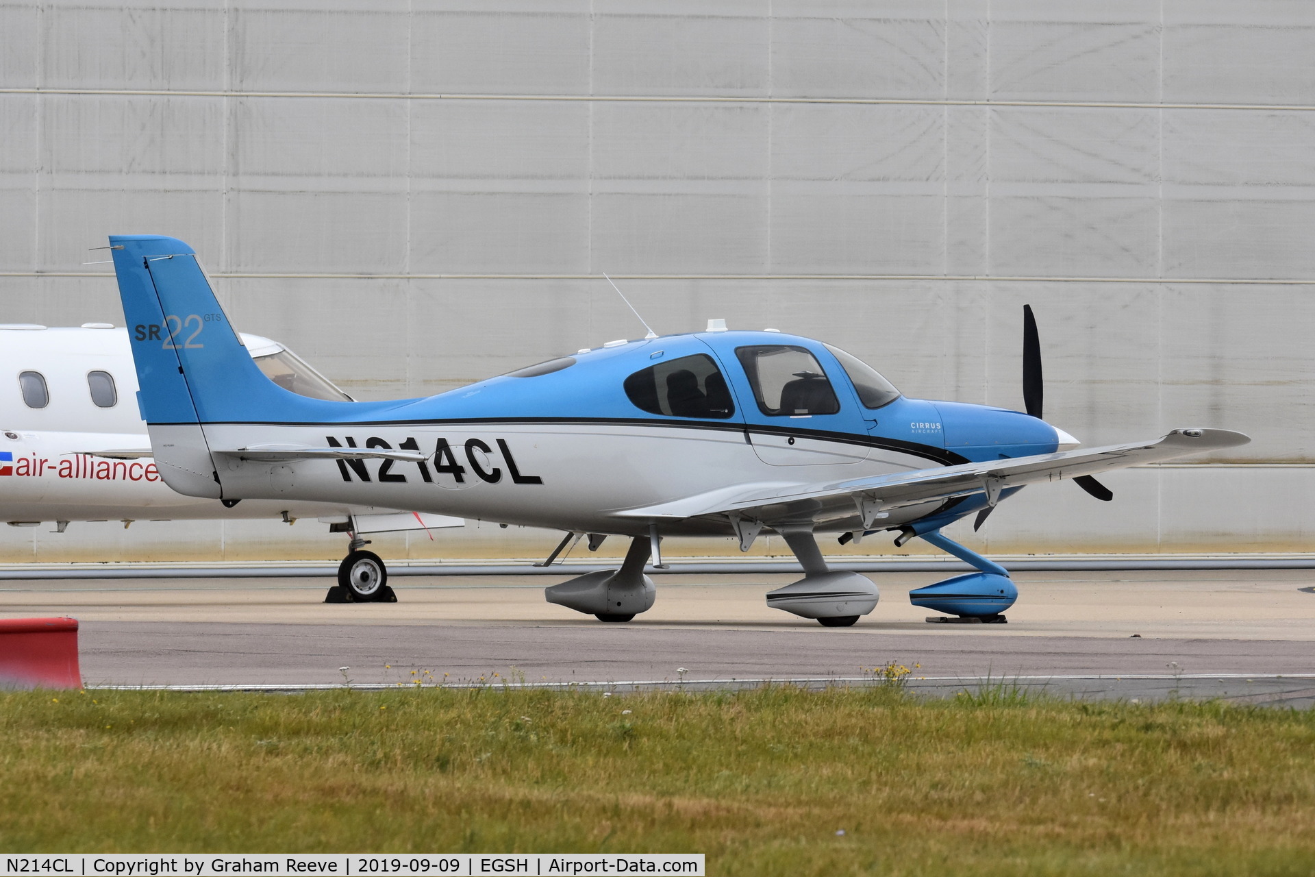 N214CL, 2012 Cirrus SR22 GTS C/N 3830, Parked at Norwich.