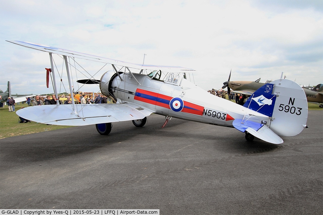 G-GLAD, 1939 Gloster Gladiator Mk2 C/N G5/75751, Gloster Gladiator II, Static display, La Ferté-Alais (LFFQ) Air show 2015