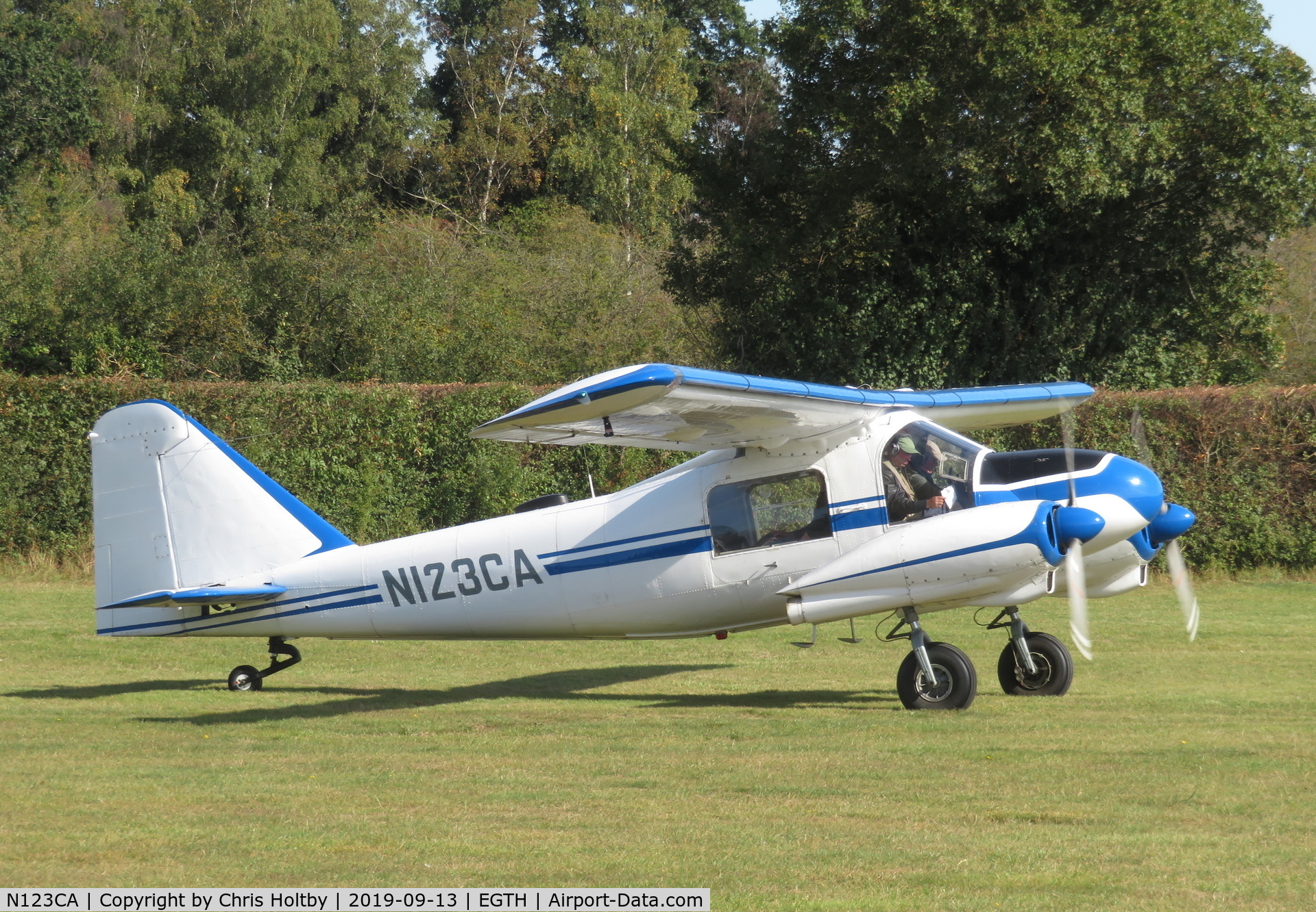 N123CA, 1964 Dornier Do-28A-1 C/N 3051, 1964 Dornier 28A ready to roll for take-off at Old Warden