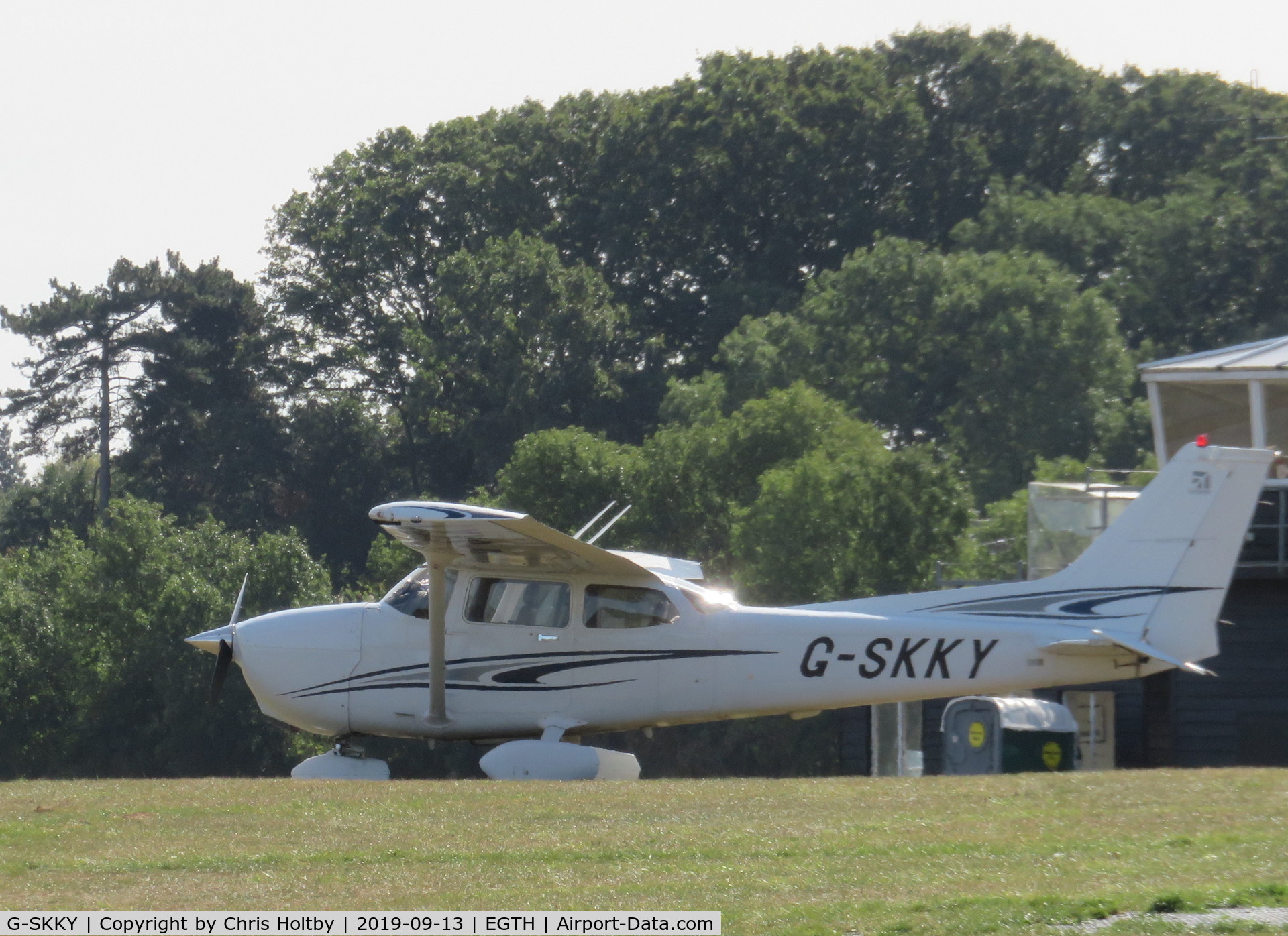G-SKKY, 2005 Cessna 172S C/N 172S9850, Cessna Skyhawk parked to refuel at Old Warden
