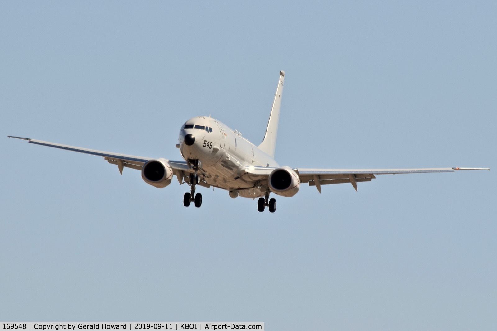 169548, 2019 Boeing P-8A Poseidon C/N 64078, Landing RWY 28L.