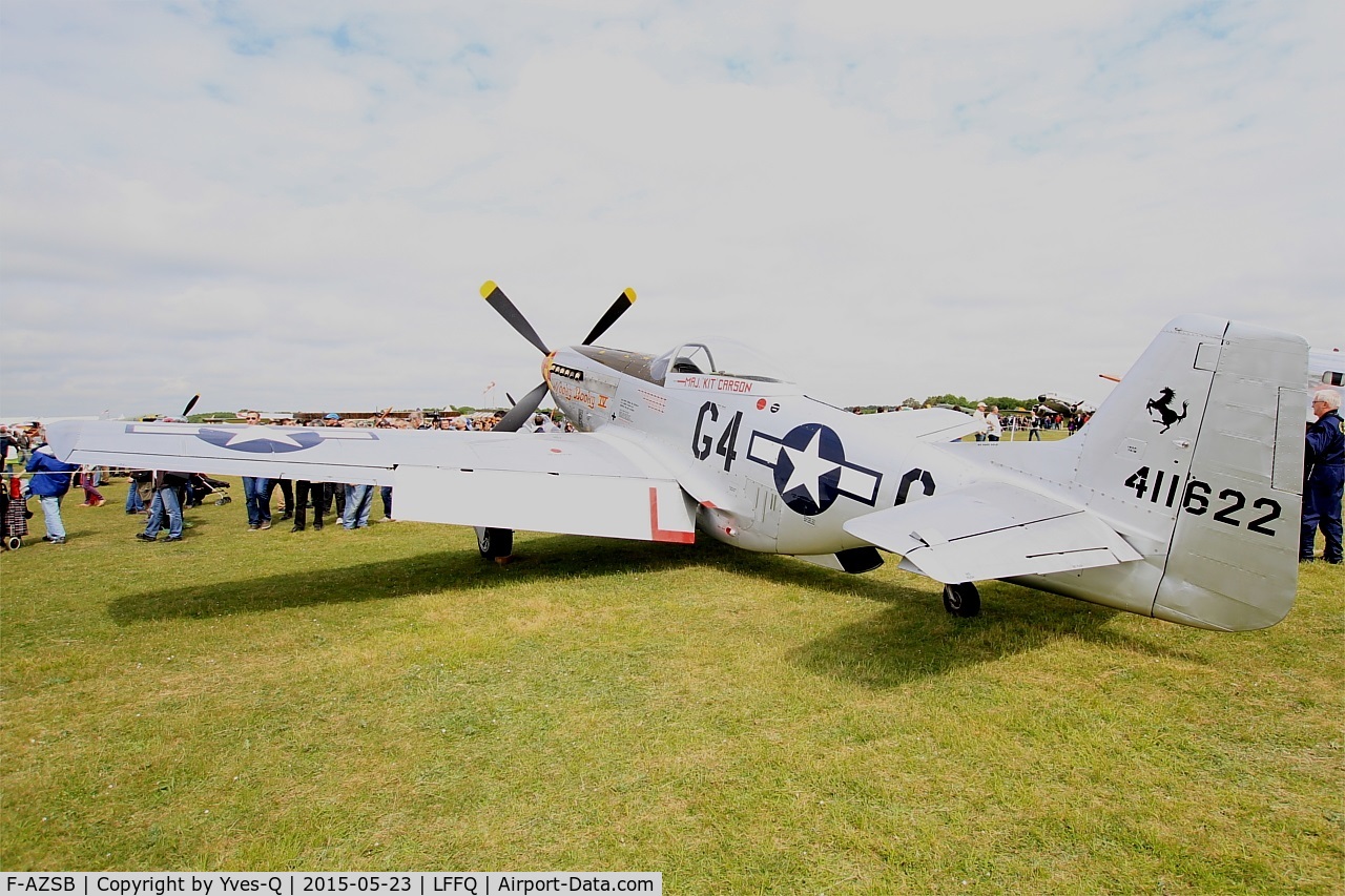 F-AZSB, 1944 North American P-51D Mustang C/N 122-40967, North American P-51D Mustang, Static park, La Ferté-Alais (LFFQ) Air show 2015