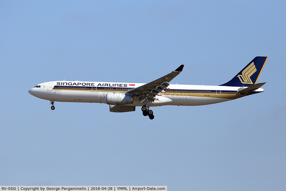 9V-SSG, 2015 Airbus A330-343 C/N 1633, On final for runway 16.
