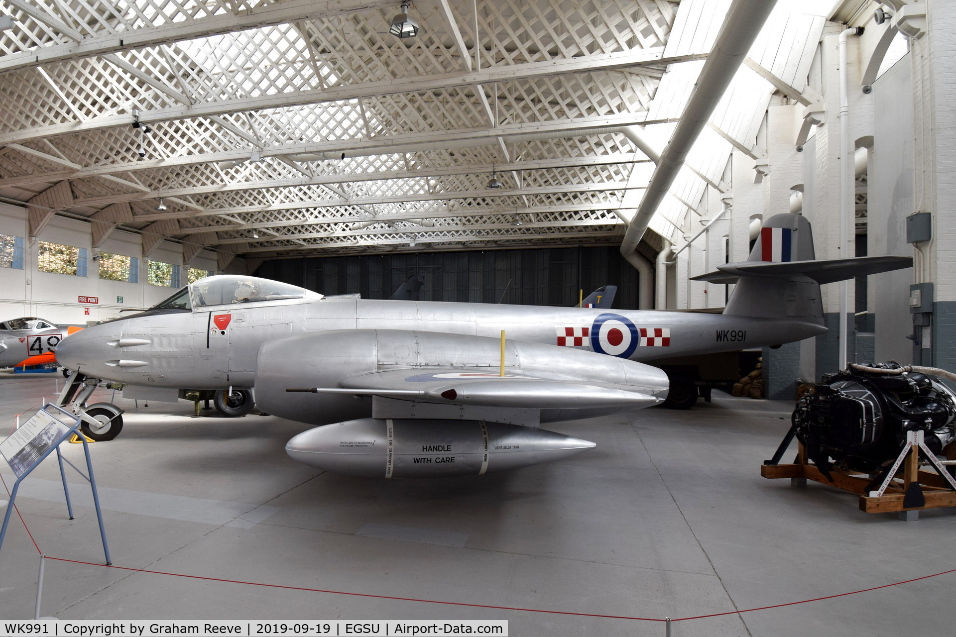 WK991, Gloster Meteor F.8 C/N Not found Wk991, On display at the IWM, Duxford.