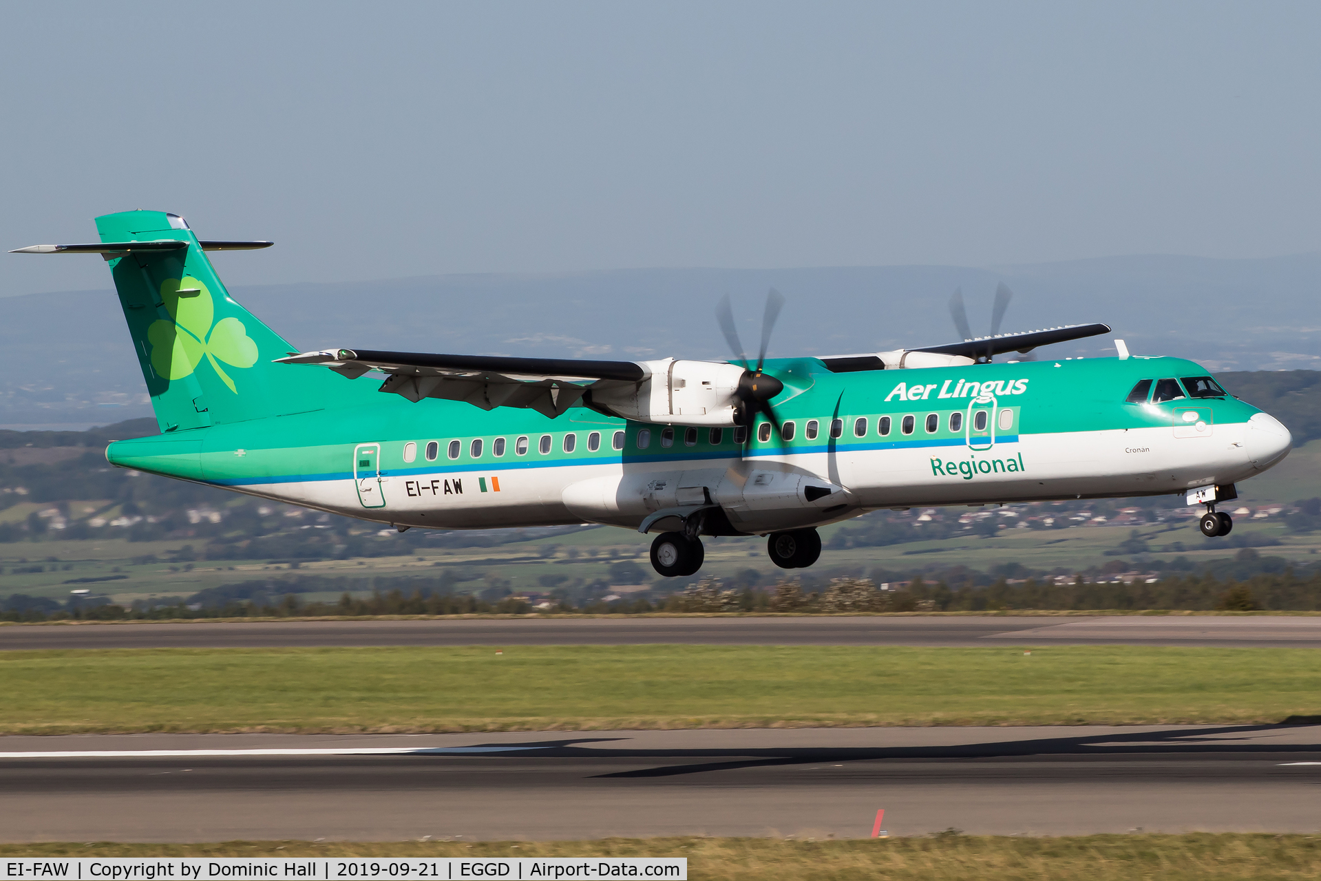 EI-FAW, 2013 ATR 72-600 (72-212A) C/N 1122, Landing RWY 09