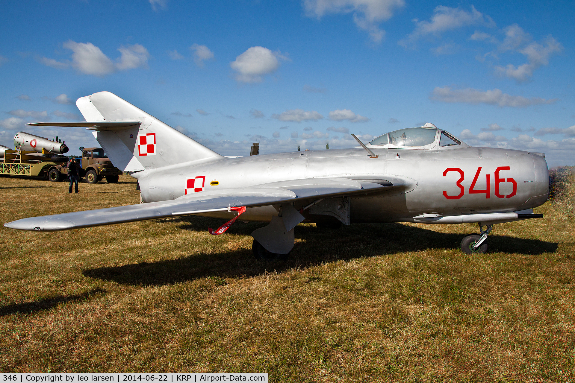 346, 1950 Mikoyan-Gurevich MiG-15 bis C/N 1B003-46, Karup Air Show 22.6.2014
