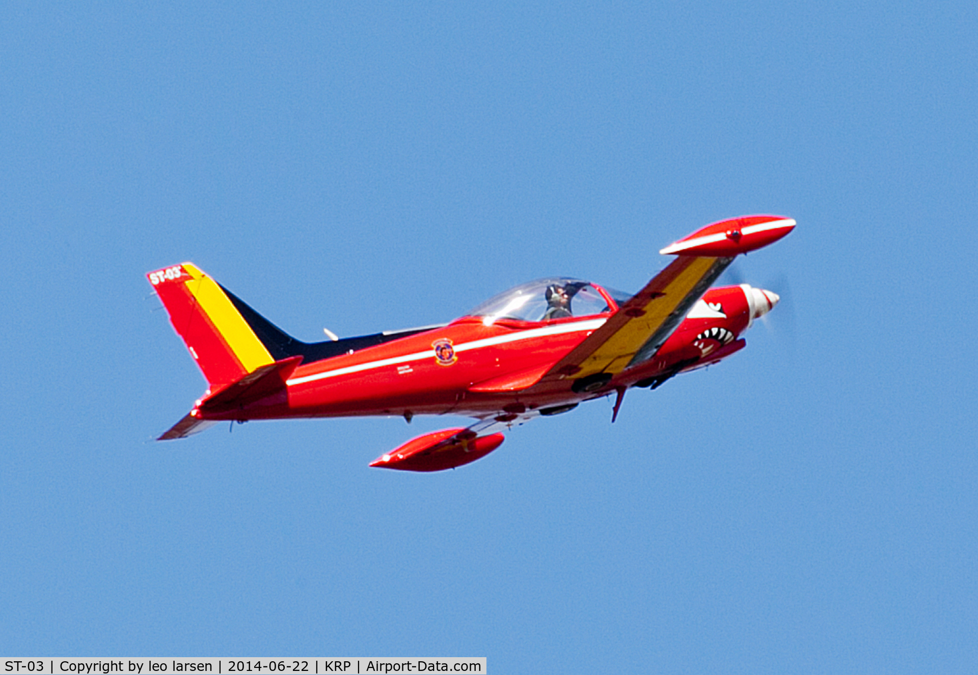 ST-03, SIAI-Marchetti SF-260MB C/N 10-03, Karup Air Show 22.6.2014