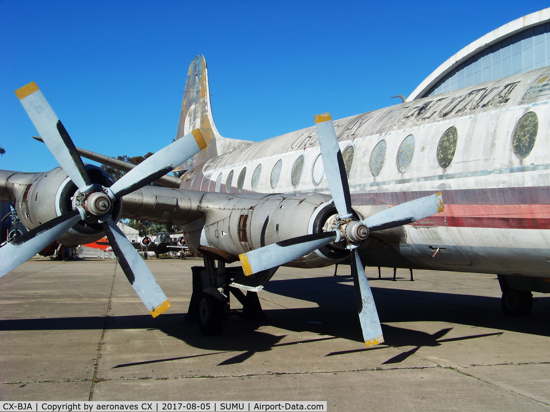 CX-BJA, 1958 Vickers Viscount 827 C/N 400, Preservado para restauración en el Museo Aeronáutico Cnel. Jaime Meregalli.