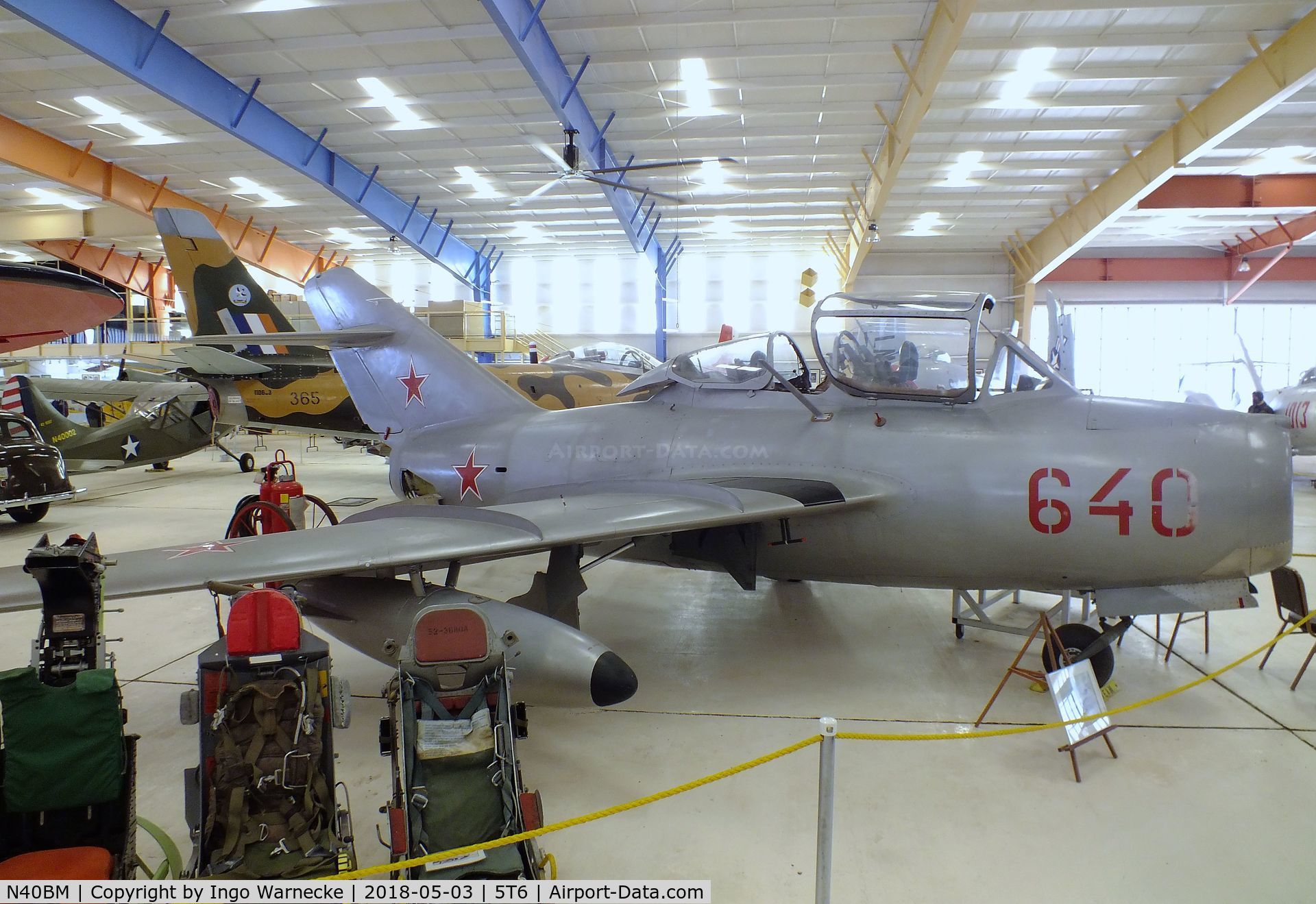 N40BM, 1953 Mikoyan-Gurevich MIG 15 C/N 1A06040, Mikoyan i Gurevich MiG-15UTI MIDGET at the War Eagles Air Museum, Santa Teresa NM