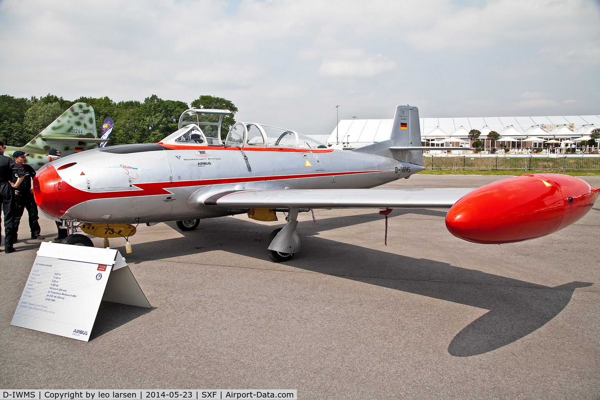 D-IWMS, Hispano HA-200D Saeta C/N 20/73, Berlin Air Show 23.5.2014