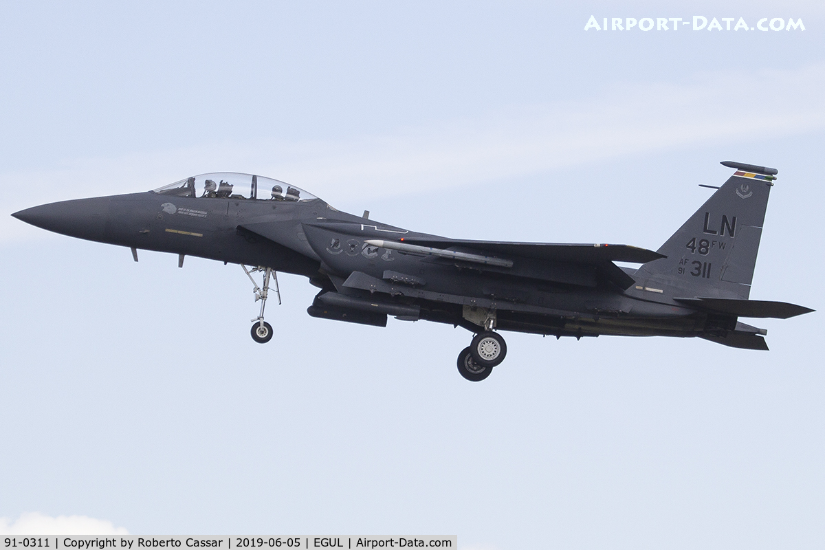 91-0311, 1991 McDonnell Douglas F-15E Strike Eagle C/N 1218/E176, RAF Lakenheath
