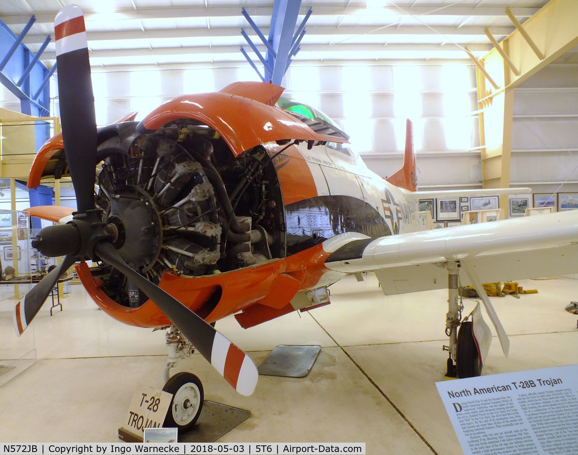 N572JB, North American T-28B C/N 138247, North American T-28B Trojan at the War Eagles Air Museum, Santa Teresa NM