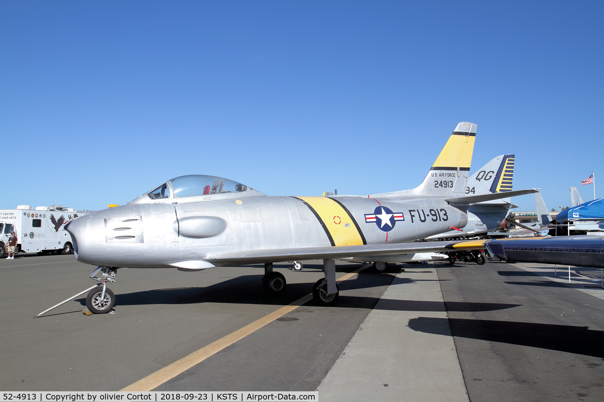 52-4913, 1952 North American RF-86F Sabre C/N 191-609, brought to the Santa Rosa airshow by the aircraft museum