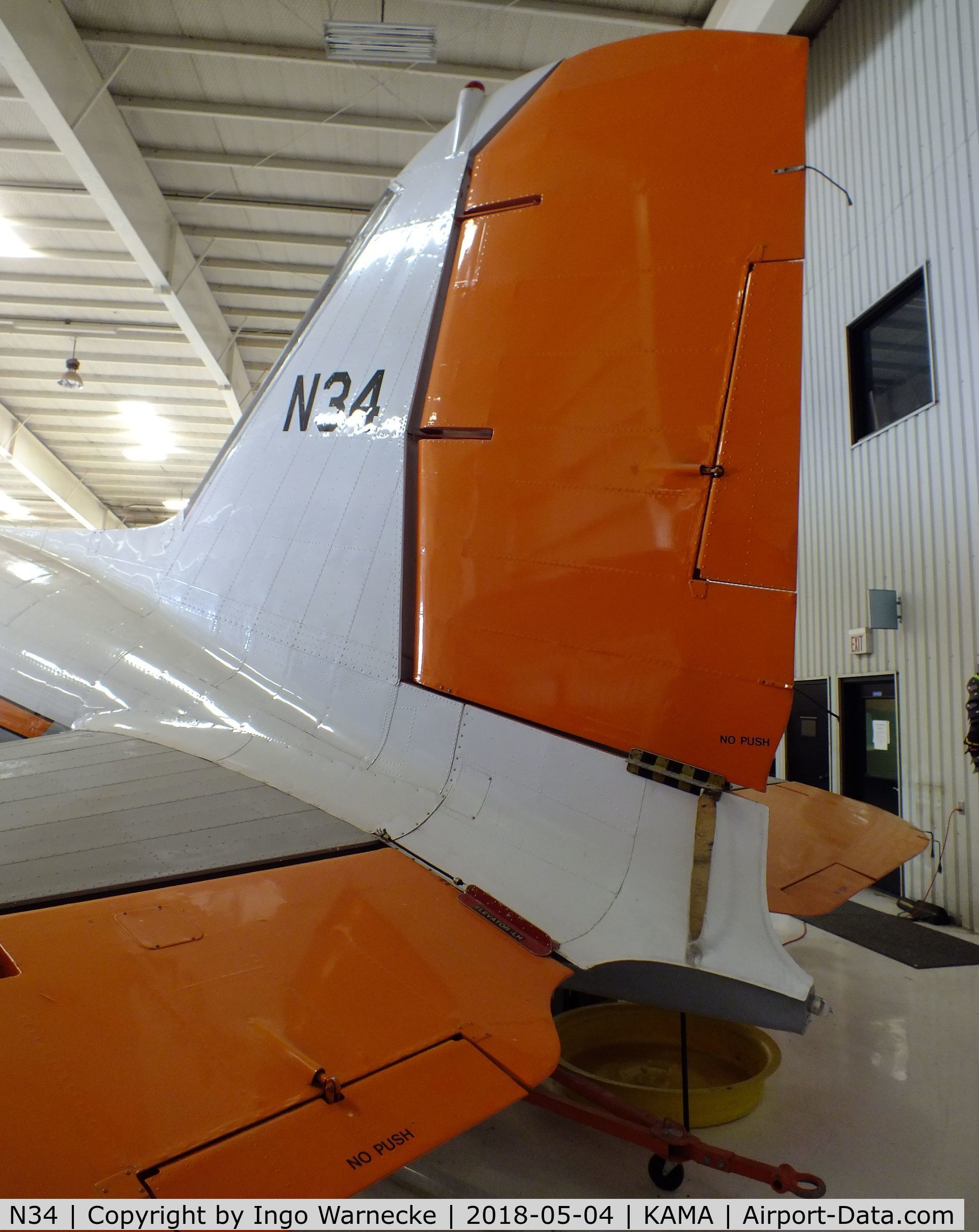 N34, 1945 Douglas R4D-7 C/N 33359, Douglas DC-3C (formerly Federal Airways Flight Inspection) at the Texas Air & Space Museum, Amarillo TX