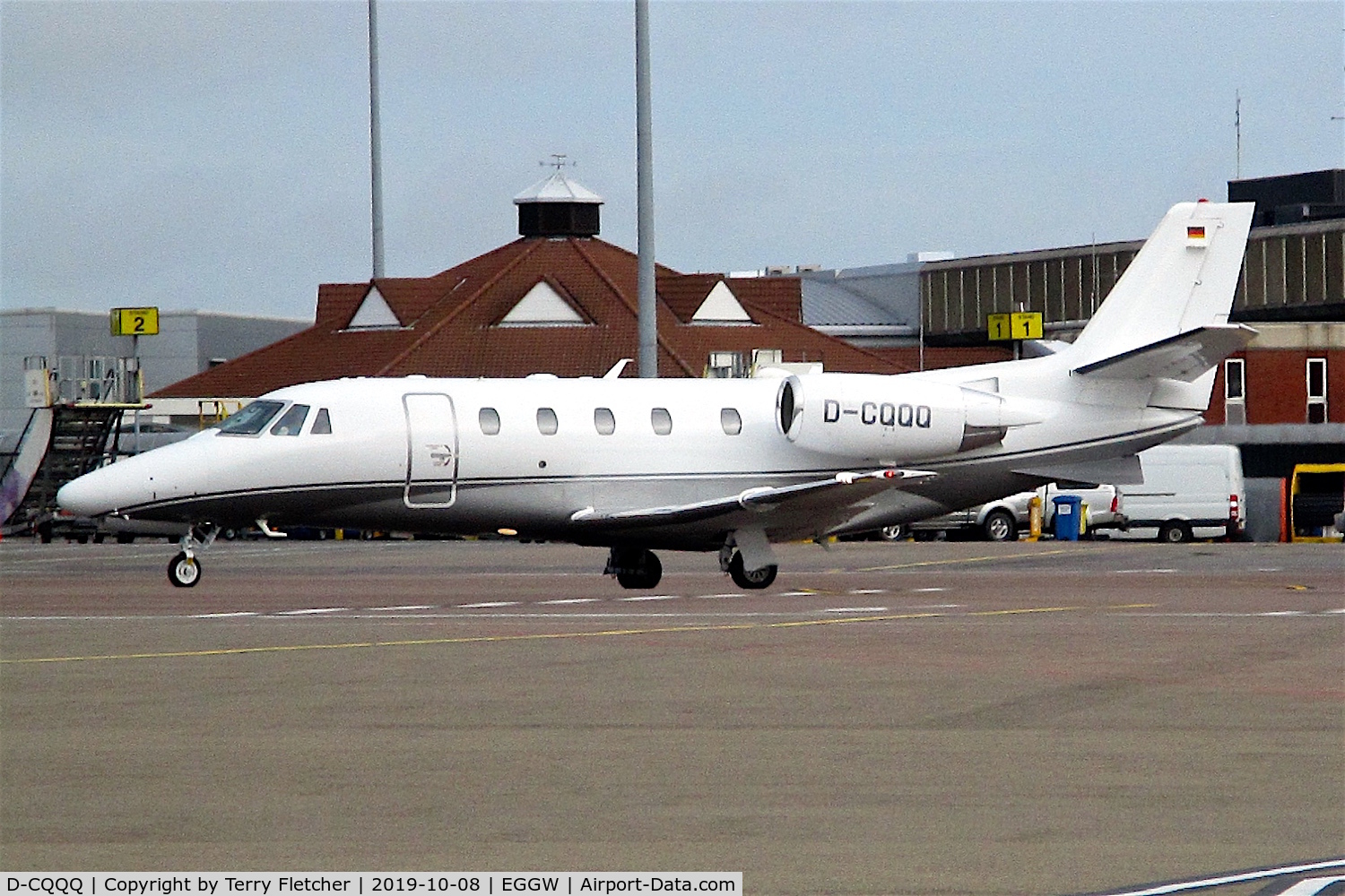 D-CQQQ, 2013 Cessna 560XL Citation XLS+ C/N 560-6134, At Luton