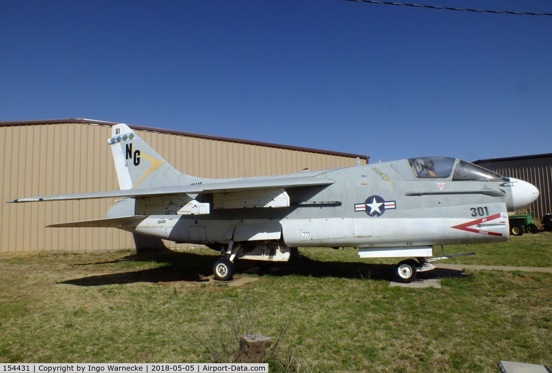 154431, LTV A-7B Corsair II C/N B-071, LTV A-7B Corsair II at the Texas Air Museum Caprock Chapter, Slaton TX