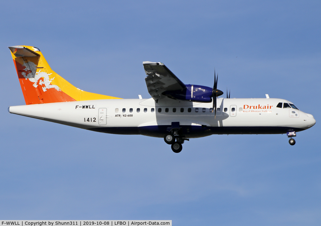 F-WWLL, 2019 ATR 42-600 C/N 1412, C/n 1412 - To be A5-JNW