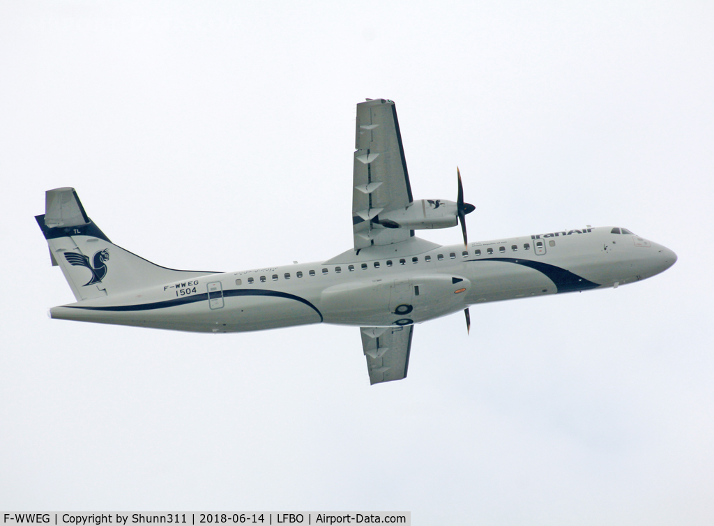F-WWEG, 2018 ATR 72-600 (72-212A) C/N 1504, C/n 1504 - To be EP-ITL