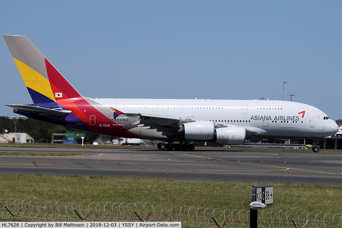 HL7626, 2013 Airbus A380-841 C/N 155, taxi from 34L