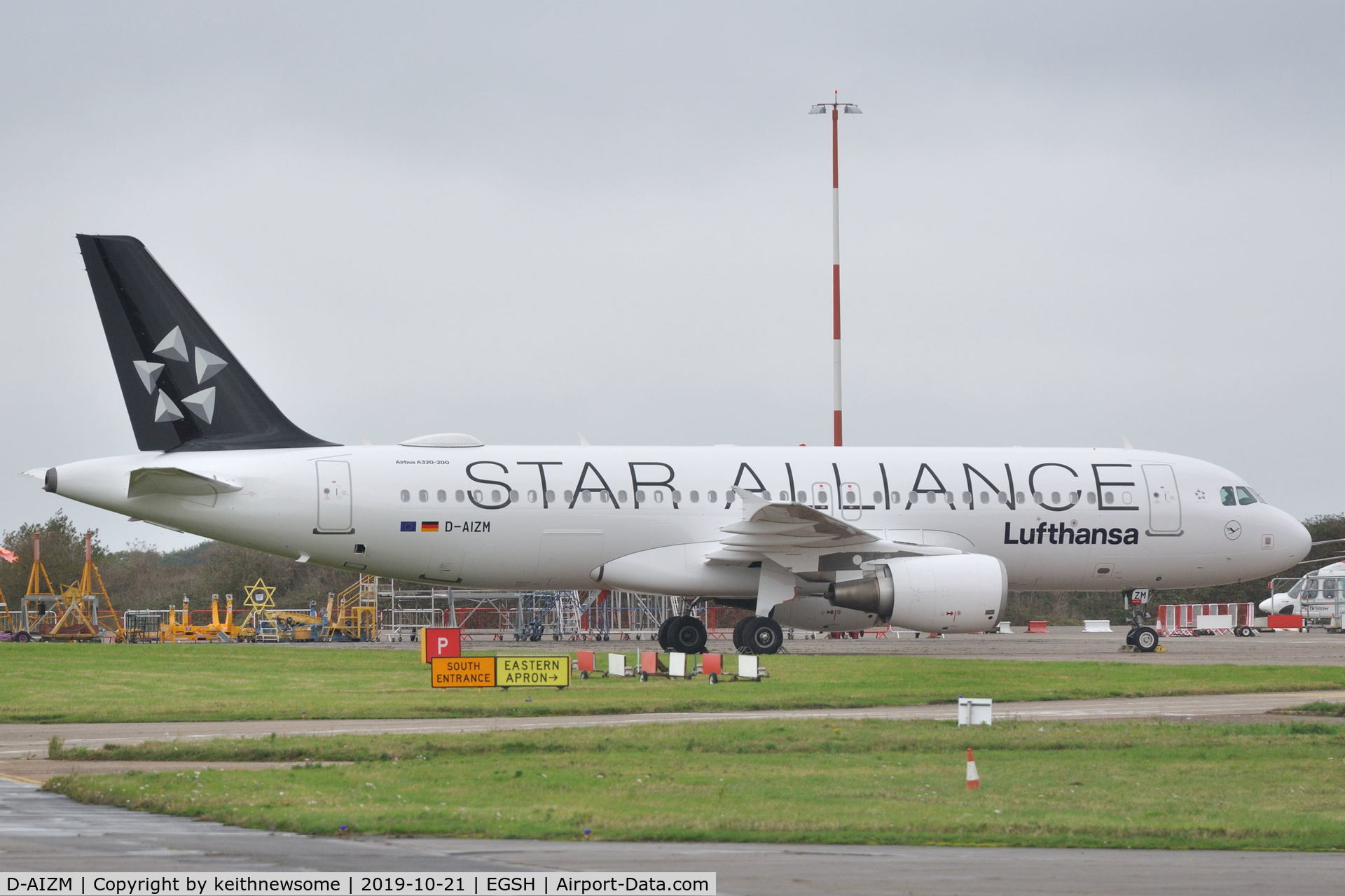D-AIZM, 2012 Airbus A320-214 C/N 5203, Removed from paint shop with Star Alliance colour scheme.
