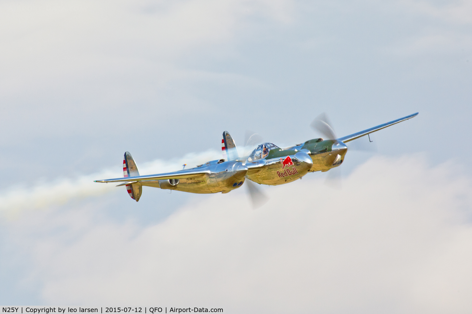 N25Y, 1944 Lockheed P-38L-5LO Lightning C/N AF44-53254, Duxford 12.7.2015