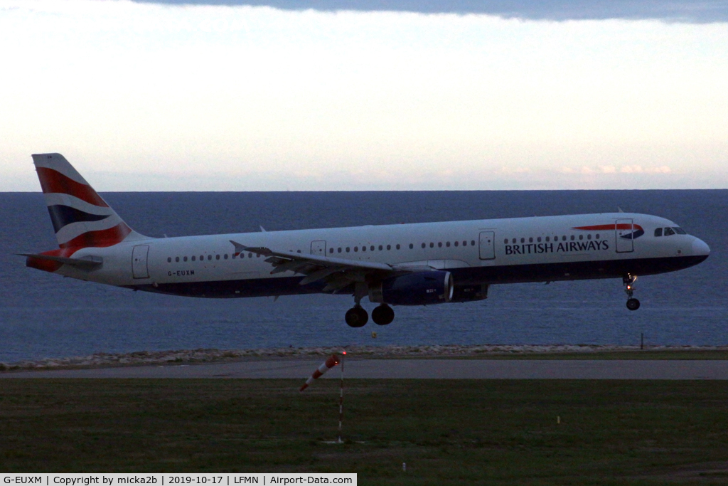 G-EUXM, 2007 Airbus A321-231 C/N 3290, Landing