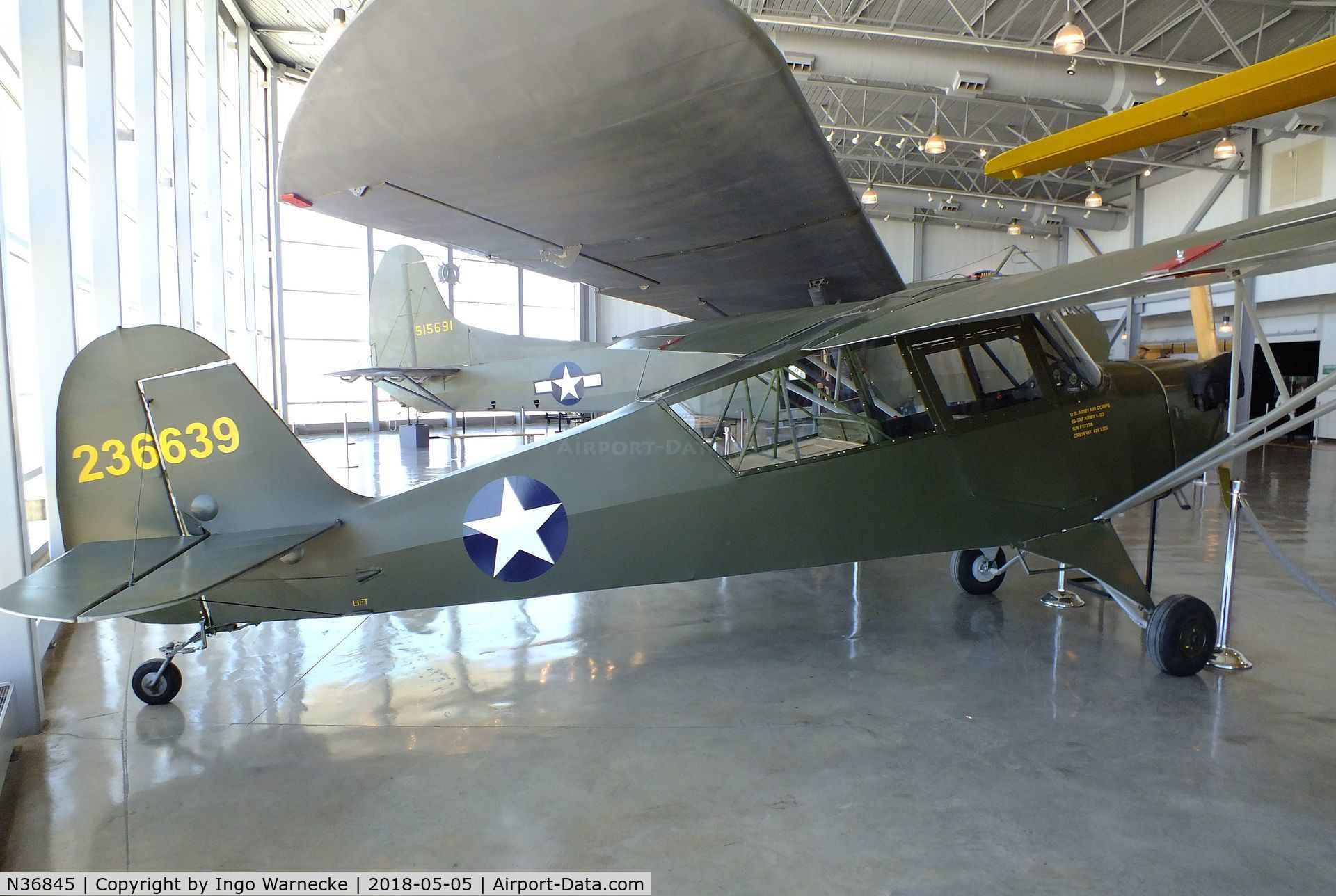 N36845, Aeronca 65-TAC C/N F1731-TA, Aeronca 65-TAC (L-3E) at the Silent Wings Museum, Lubbock TX