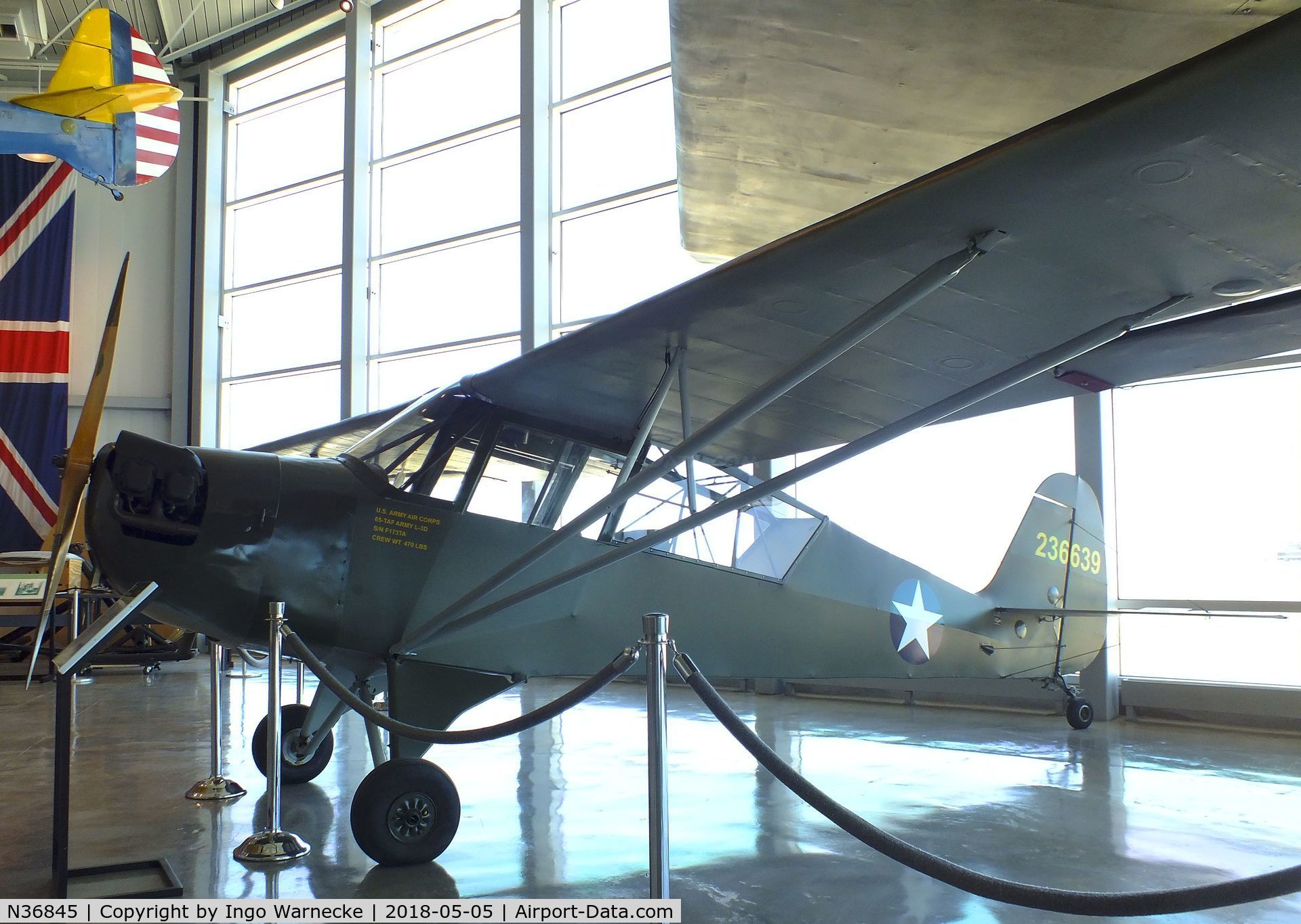 N36845, Aeronca 65-TAC C/N F1731-TA, Aeronca 65-TAC (L-3E) at the Silent Wings Museum, Lubbock TX