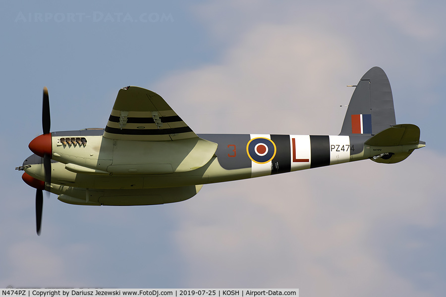 N474PZ, 1945 De Havilland DH.98 Mosquito FB.VI C/N NZ2384/PZ474, De Havilland DH-98 Mosquito  C/N PZ474 , N474PZ