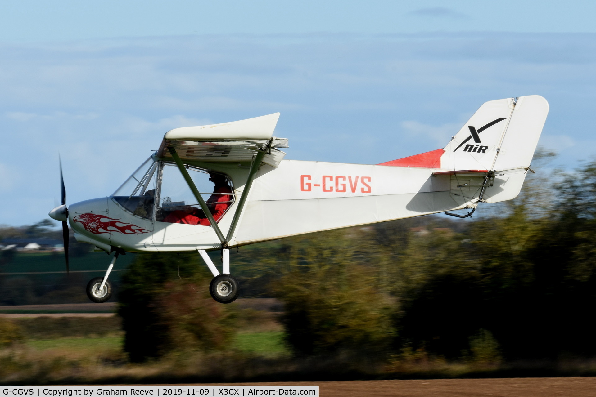 G-CGVS, 2013 X'Air Hawk C/N LAA 340-15073, Landing at Northrepps.