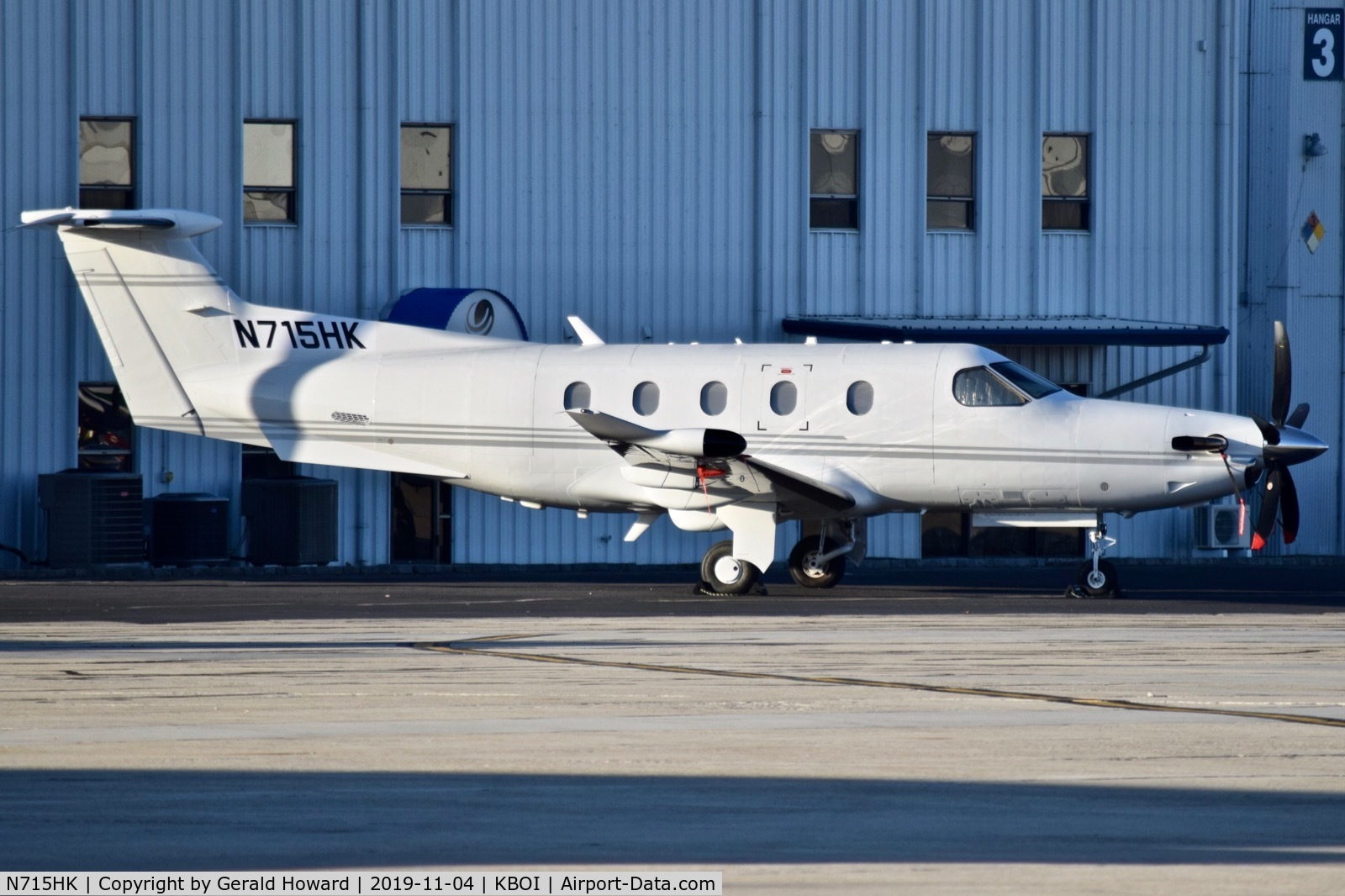 N715HK, 2016 Pilatus PC-12/47E C/N 1675, Parked on south GA ramp.