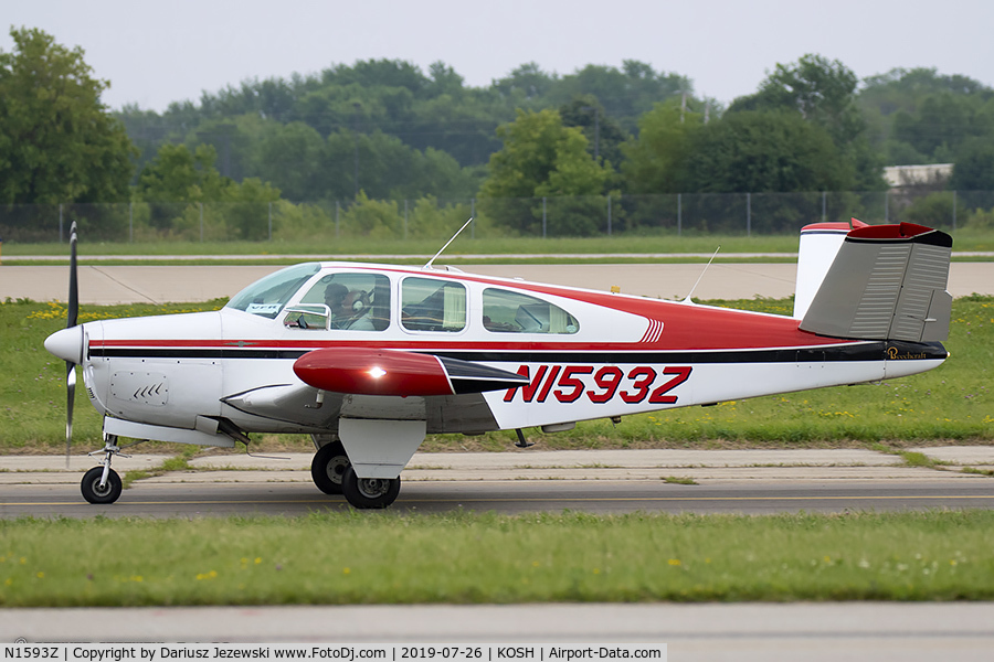 N1593Z, 1961 Beech P35 Bonanza C/N D-6885, Beech P35 Bonanza  C/N D-6885, N1593Z