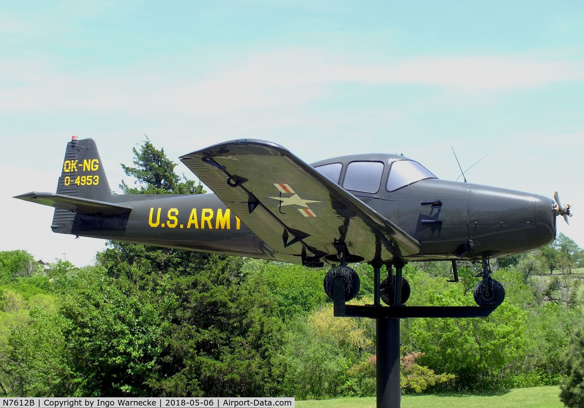 N7612B, North American L-17C Navion C/N NAV-4-953, North American NA-145 / L-17C Navion at the 45th Infantry Division Museum, Oklahoma City OK