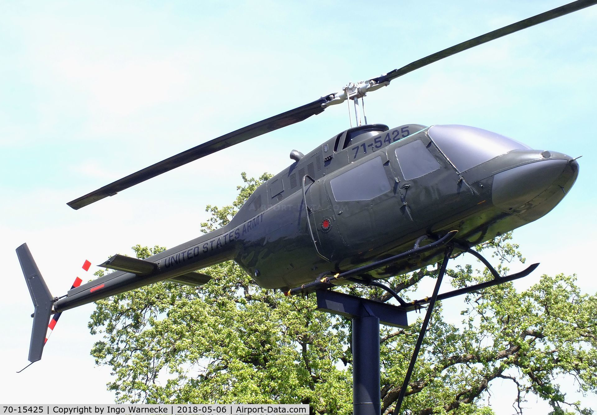 70-15425, 1970 Bell OH-58A Kiowa C/N 40976, Bell OH-58A Kiowa at the 45th Infantry Division Museum, Oklahoma City OK