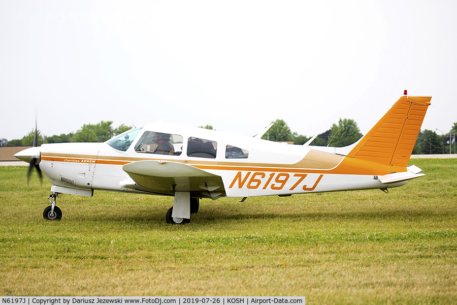 N6197J, 1976 Piper PA-28R-200 Cherokee Arrow C/N 28R-7635319, Piper PA-28R-200 Arrow II  C/N 28R-7635319, N6197J