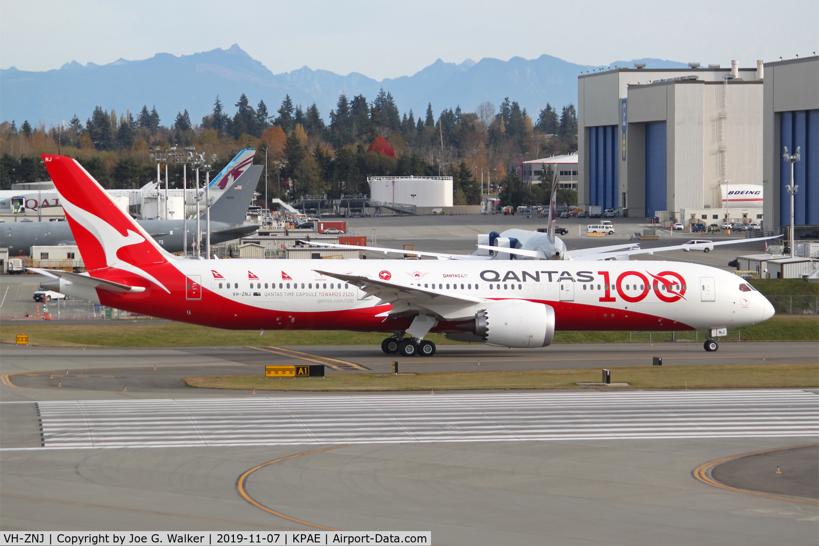 VH-ZNJ, 2019 Boeing 787-9 Dreamliner Dreamliner C/N 66074, Special 100 Year Anniversary livery seen on the 10th 787-9 for Qantas.