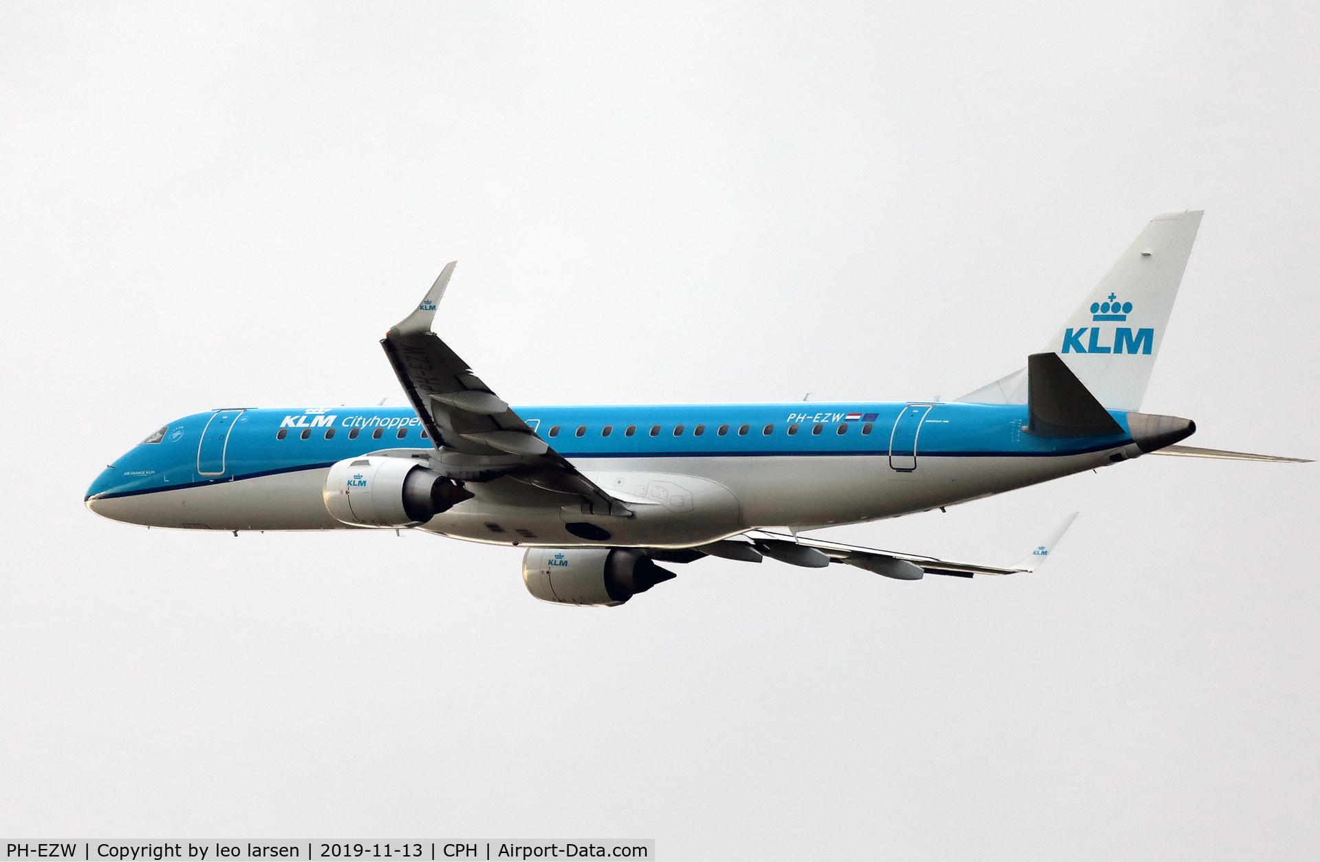 PH-EZW, 2012 Embraer 190LR (ERJ-190-100LR) C/N 19000533, Copenhagen 13.11.2019