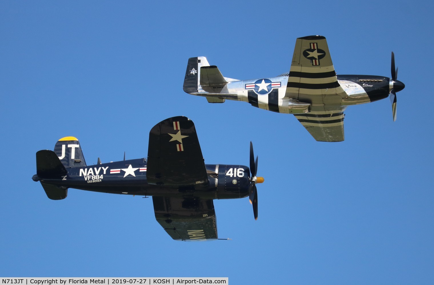 N713JT, 1945 Vought F4U-4B Corsair C/N 97143, Corsair