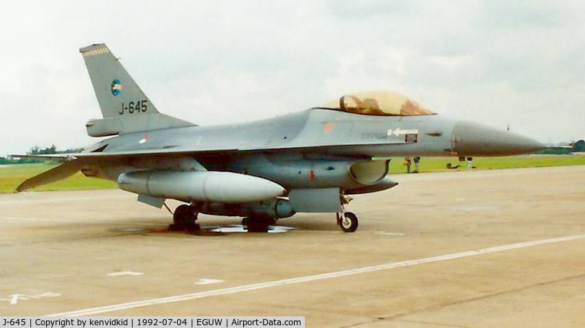 J-645, 1980 General Dynamics F-16A Fighting Falcon C/N 6D-77, At the Phantom Phinale photocall.