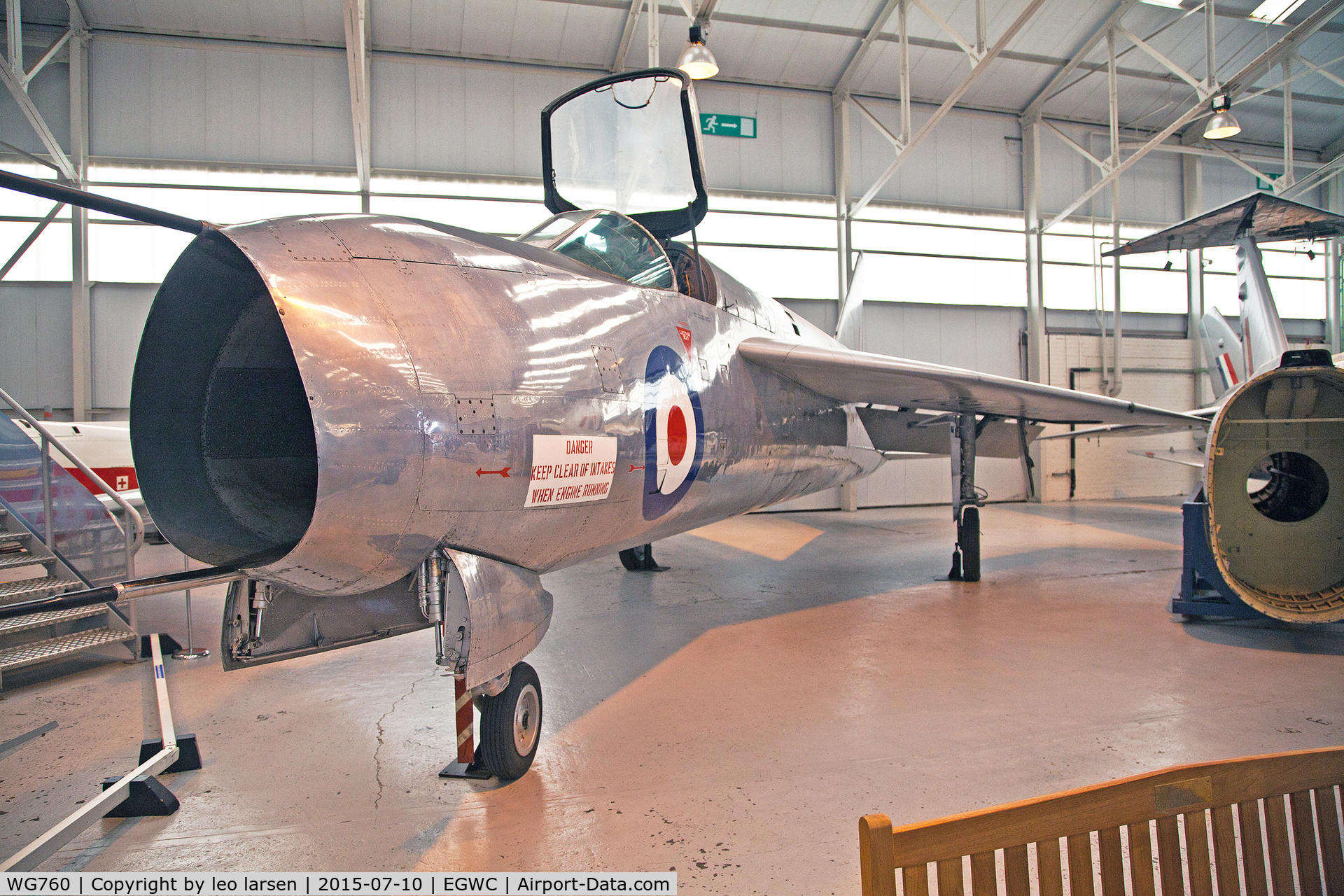 WG760, 1954 English Electric P.1A C/N 95001, Cosford Museum 10.7.2015