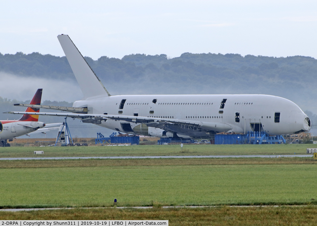 2-DRPA, 2007 Airbus A380-841 C/N 003, To be scrapped in the next month... Still stored @LDE... Ex. 9V-SKA